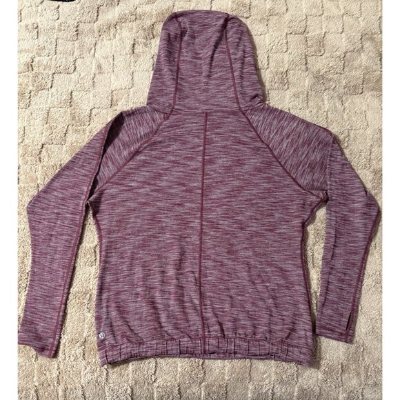 EXCELLENT Lululemon Healthy Heart Pullover Long Sleeve Hoodie Black Cherry 6 - Picture 5 of 8